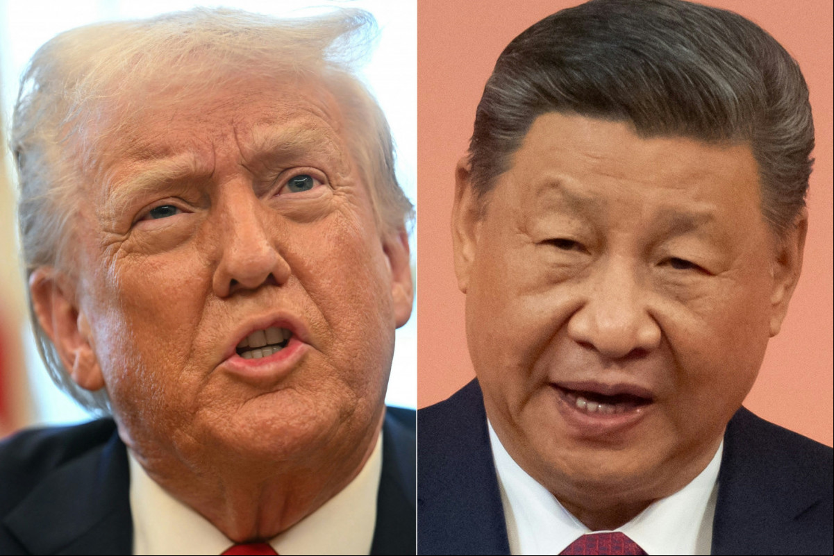 (COMBO) This combination of pictures created on February 04, 2025 shows, L-R, US President Donald Trump in the Oval Office of the White House on February 3, 2025, in Washington, DC and China's President Xi Jinping speaking in Macau on December 19, 2024. US President Donald Trump and Chinese counterpart Xi Jinping are expected to speak by phone on February 4, 2025, just hours after slapping tariffs on each other's economies in an escalating trade war. (Photo by Jim WATSON and Anthony Kwan / AFP) ( AFP) (COMBO) This combination of pictures created on February 04, 2025 shows, L-R, US President Donald Trump in the Oval Office of the White House on February 3, 2025, in Washington, DC and China's President Xi Jinping speaking in Macau on December 19, 2024. US President Donald Trump and Chinese counterpart Xi Jinping are expected to speak by phone on February 4, 2025, just hours after slapping tariffs on each other's economies in an escalating trade war. (Photo by Jim WATSON and Anthony Kwan / AFP)/ AFP