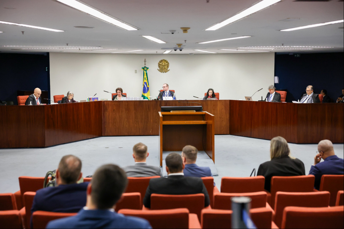 Primeira Turma do STF durante julgamento/Gustavo Moreno/STF