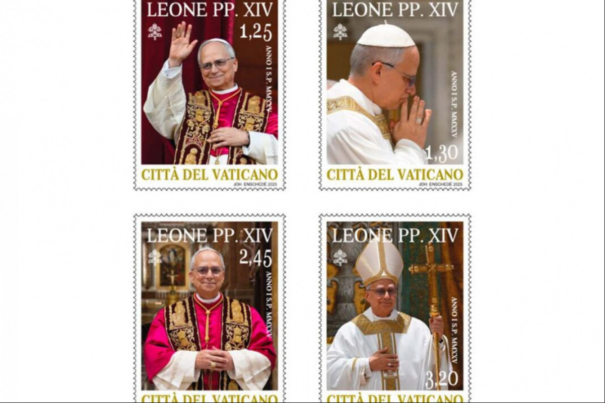 Cartão postal do papa Leão 14