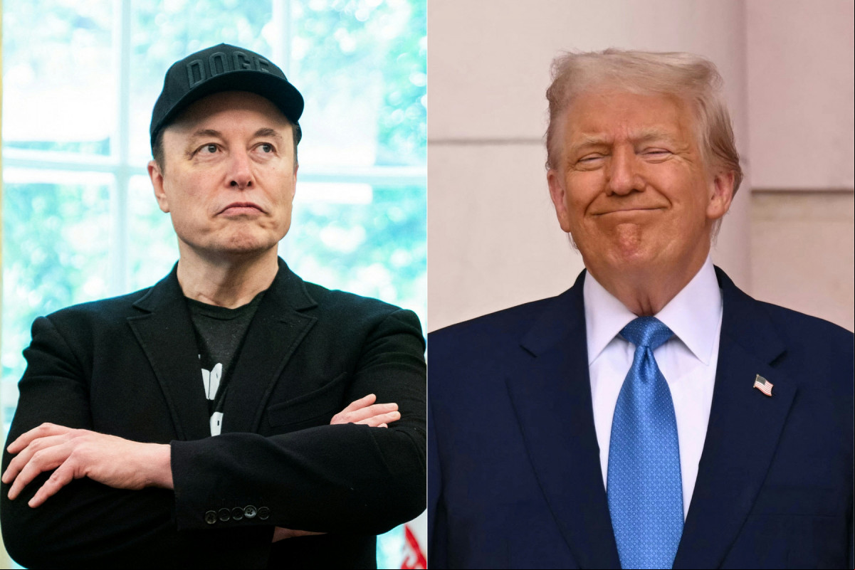 Elon Musk (à esq.) e Donald Trump (à dir.)