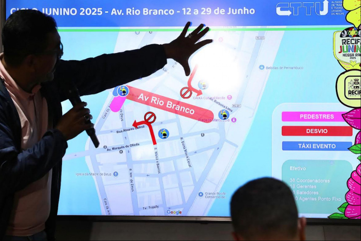 Apresentação do esquema de trânsito para o São João 2025 (HELIA SCHEPPA/PCR) Apresentação do esquema de trânsito para o São João 2025/HELIA SCHEPPA/PCR
